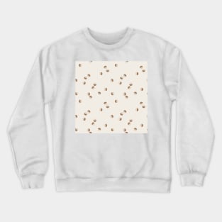 Scattered Dots Minimalist Geometric Pattern - Sand Crewneck Sweatshirt